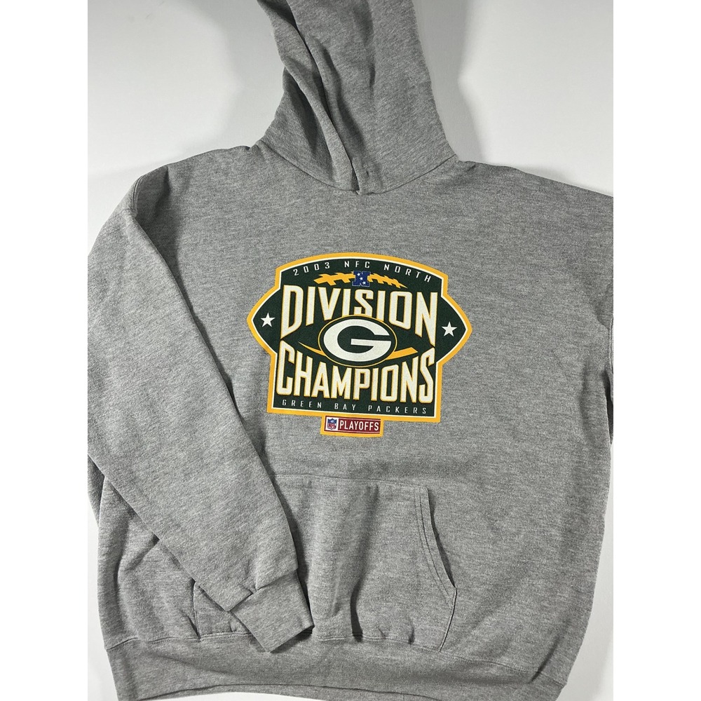 VTG NFL 2003 Green Bay Packers NFC North Division Champions Hoodie Size XL